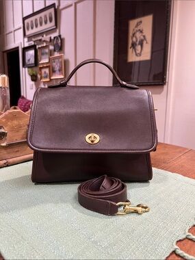 Coach 9870 Court Bag in Mahogany Leather